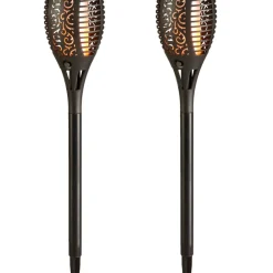 Solcellslampa Flammande Ø9,5 x 58 cm 2-pack