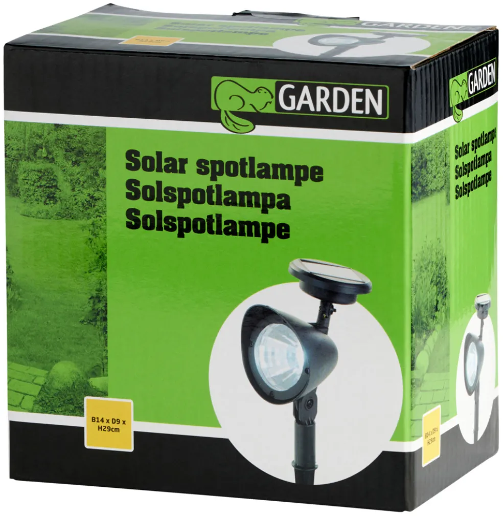 Solcellslampa Spotlight Svart 19 cm
