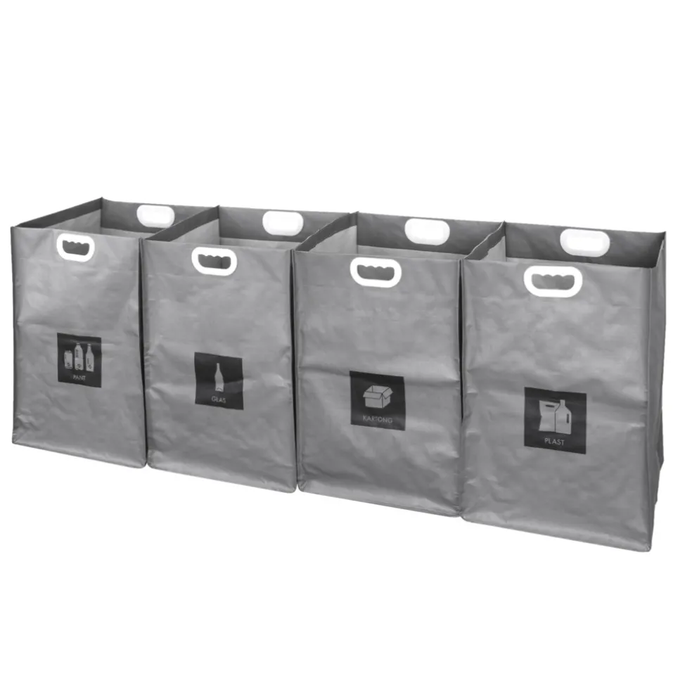 Sorteringspåsar Papp/Glas/Pant/Plast 4-pack