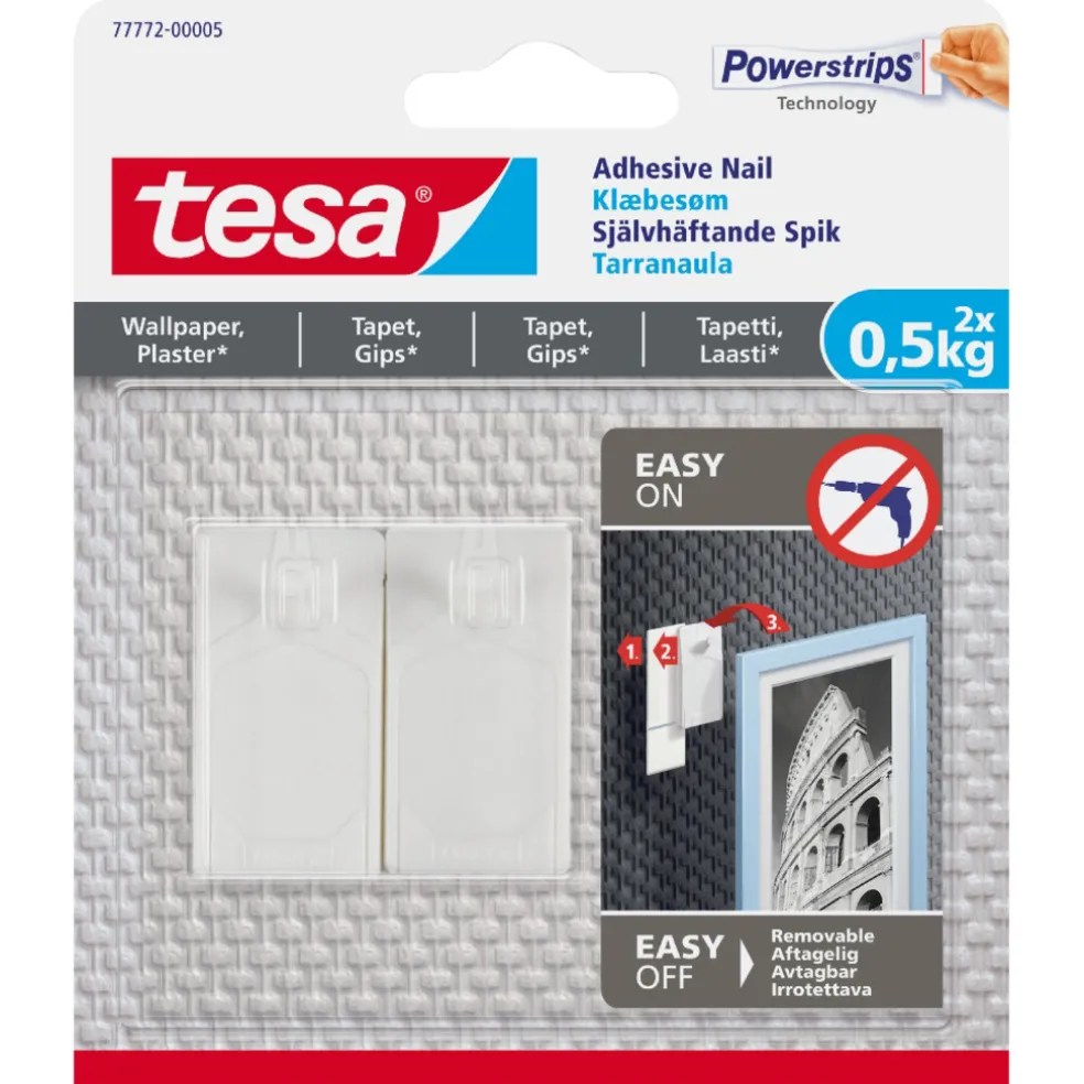 Spik Självhäftande 0,5 kg 2-pack Tesa