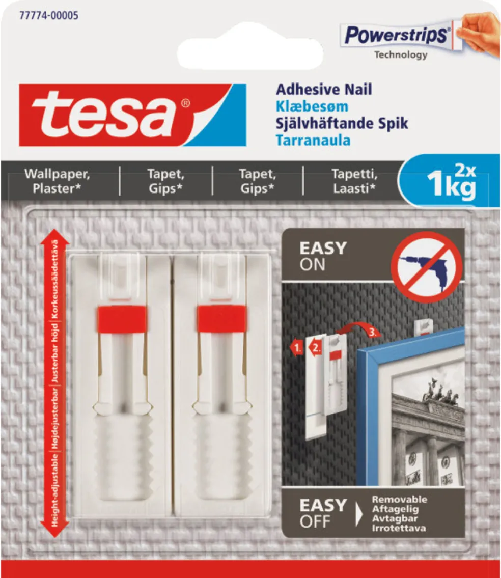 Spik Självhäftande 1 kg 2-pack Tesa