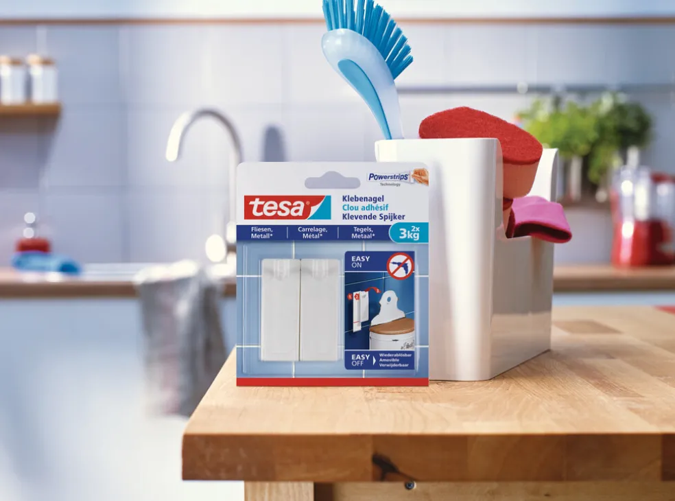 Spik Självhäftande Kakel & Metall 2-pack Tesa
