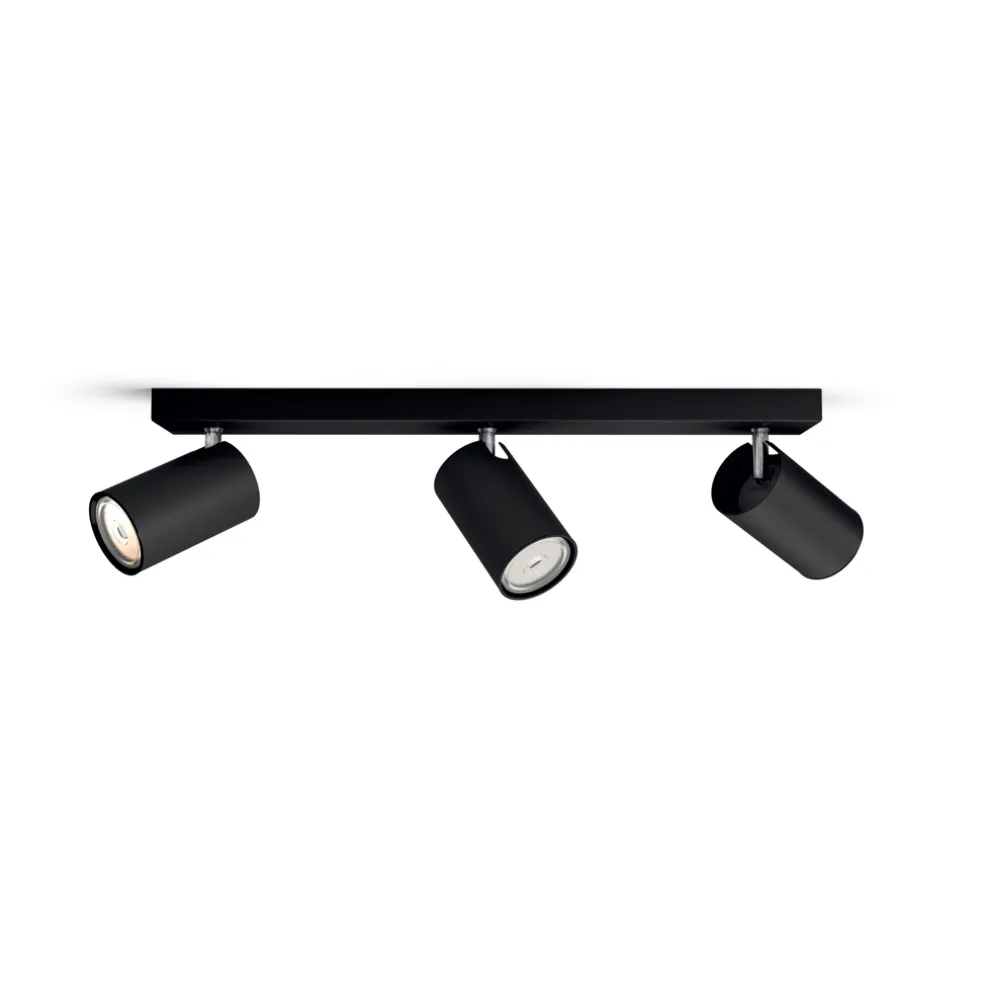 Spotlight Kosipo 3 spots Svart Philips