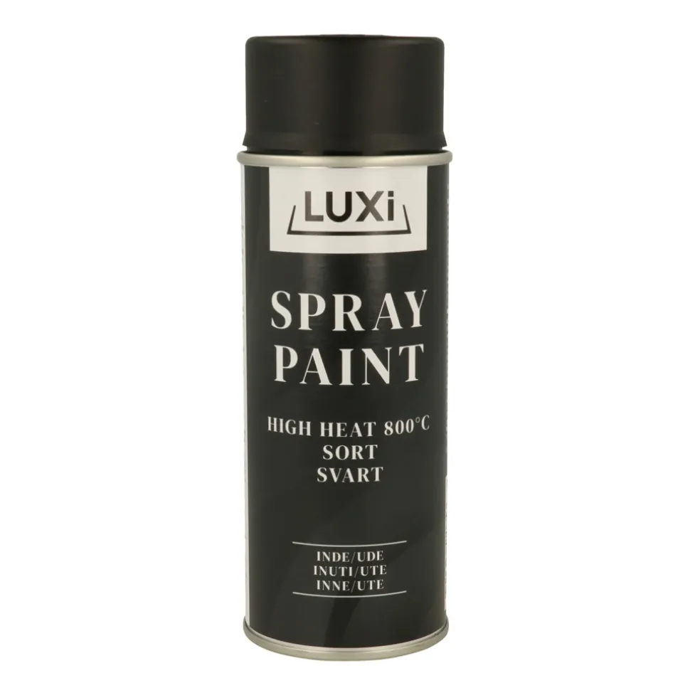 Sprayfärg High Heat Svart Matt 400 ml Luxi