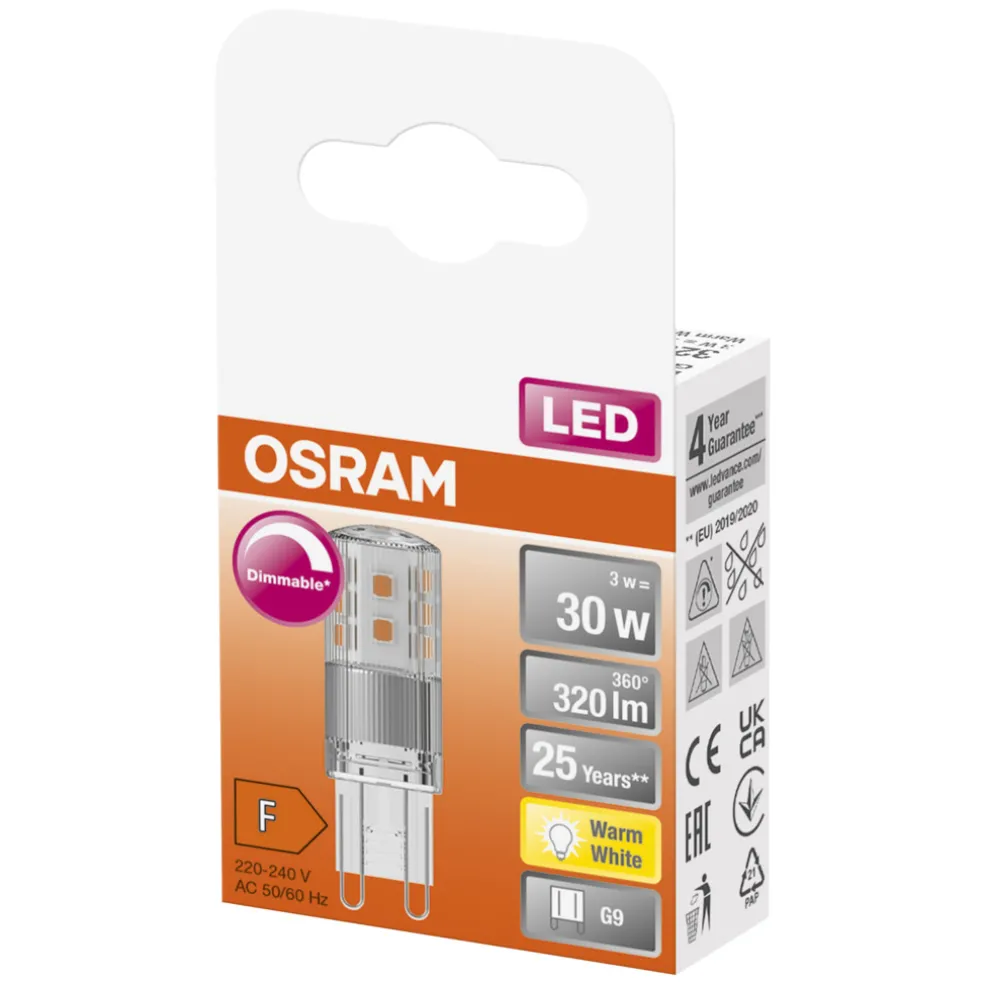 Stiftlampa LED G9 3W Osram