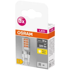 Stiftlampa LED G9 2,6W 3-pack Osram