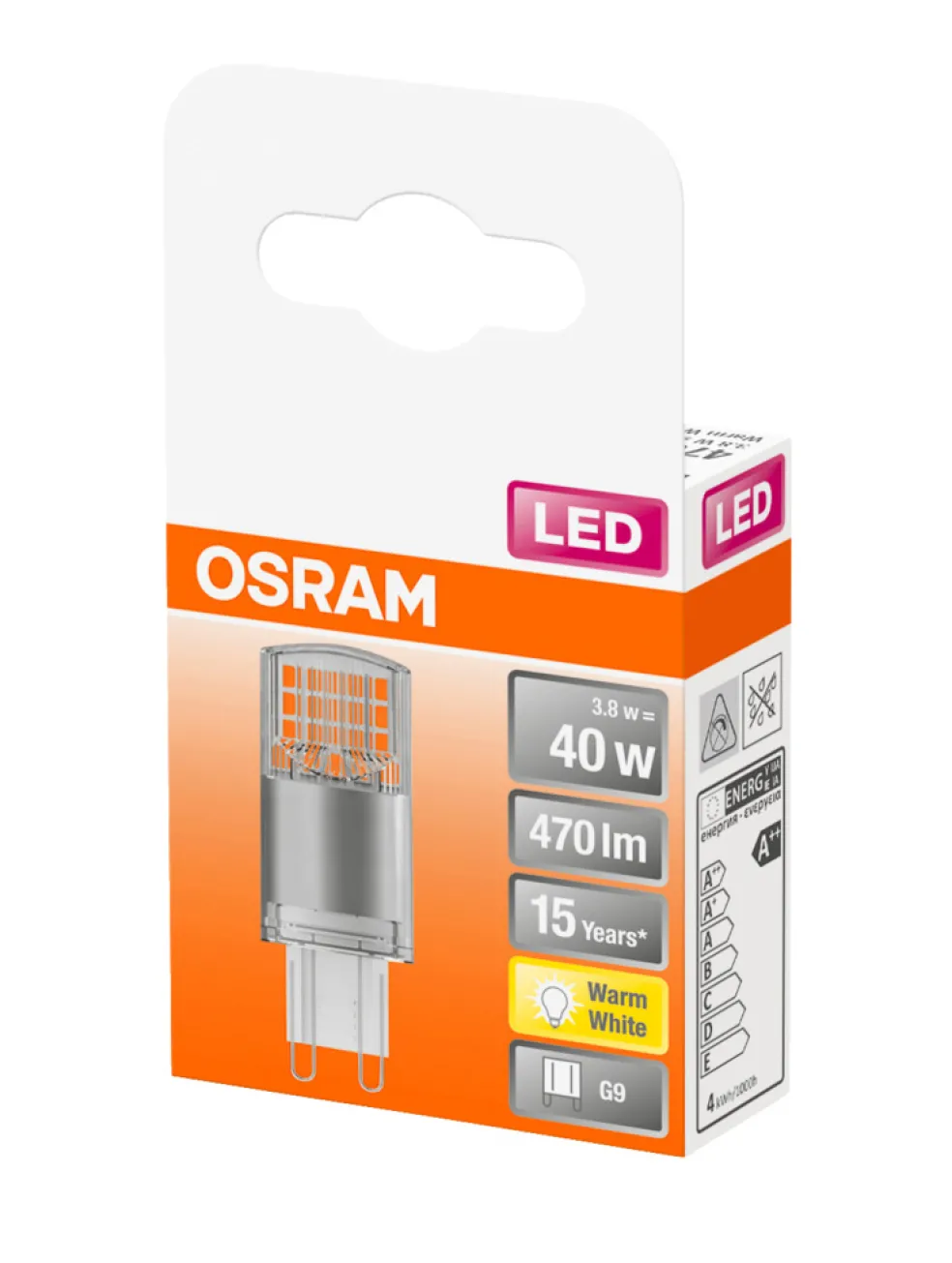 Stiftlampa LED 4,2W G9 Osram