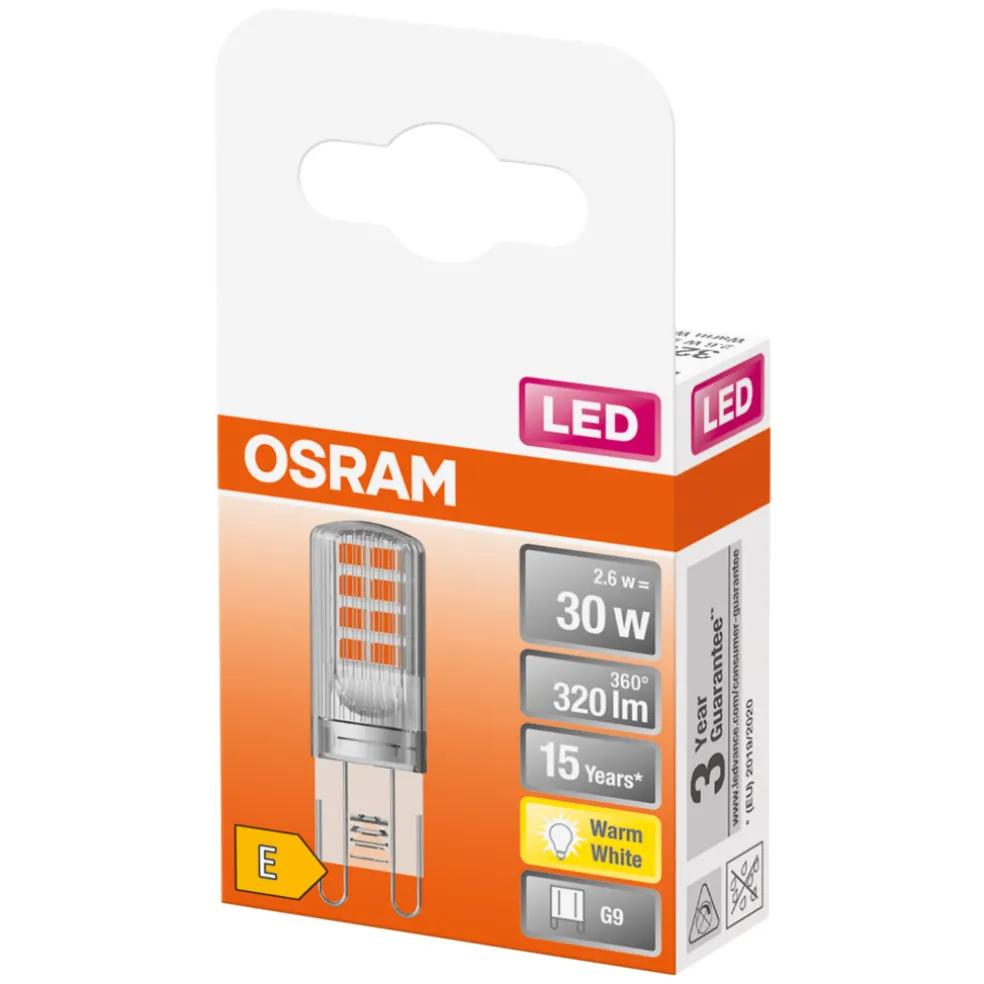 Stiftlampa LED 2,6W G9 Osram