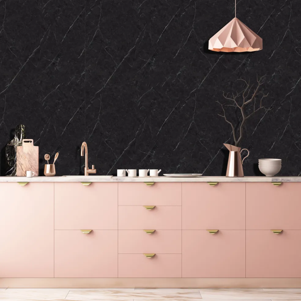 Stänkskydd Granit Svart 600 x 600 mm Kitchenline