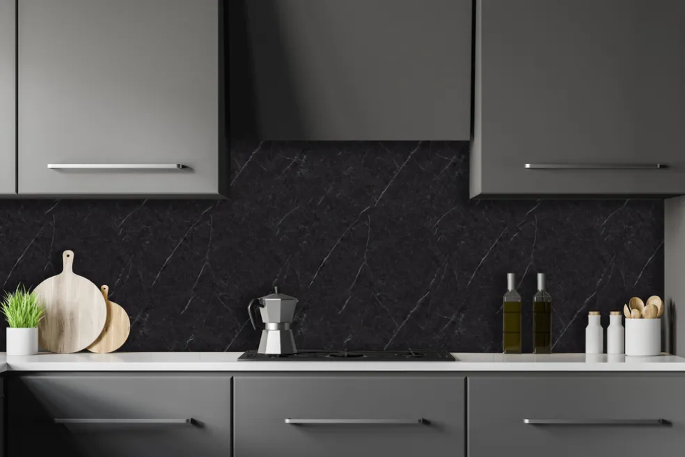 Stänkskydd Granit Svart 600 x 600 mm Kitchenline
