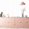Stänkskydd Herringbone Vit 600 x 600 mm Kitchenline