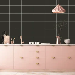 Stänkskydd Kerra Vulcan Svart 600 x 600 mm Kitchenline