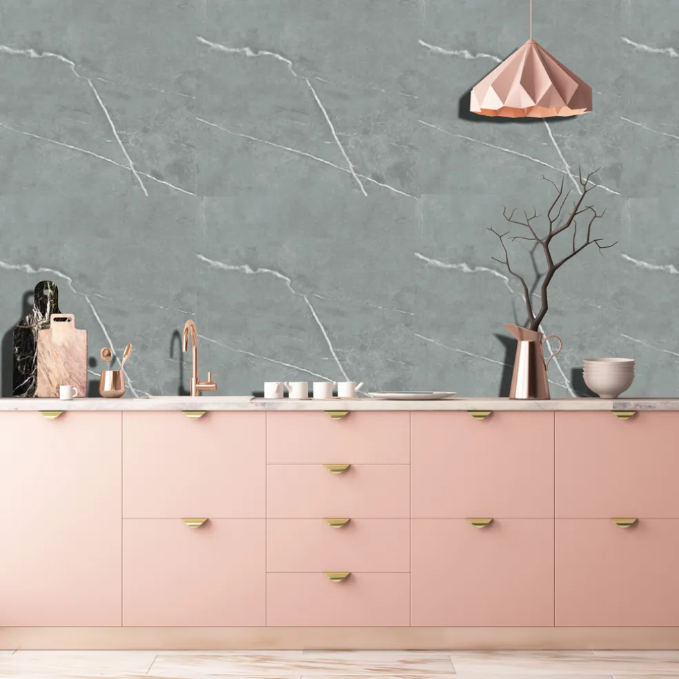 Stänkskydd Marmor Grå 600 x 600 mm Kitchenline