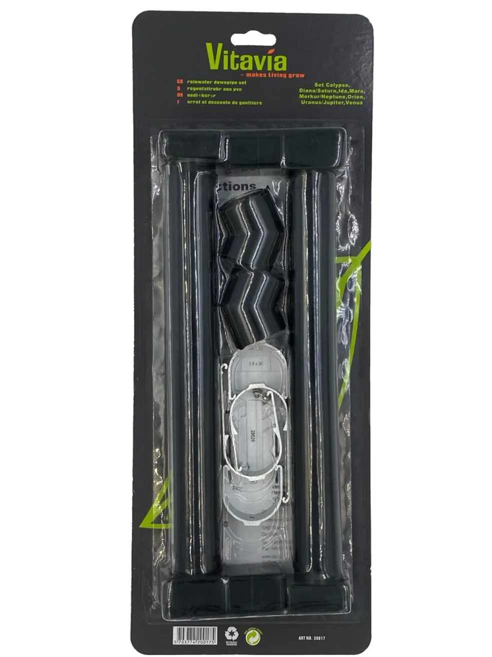 Stuprör Växthus Svart 32 mm 2-pack Vitavia