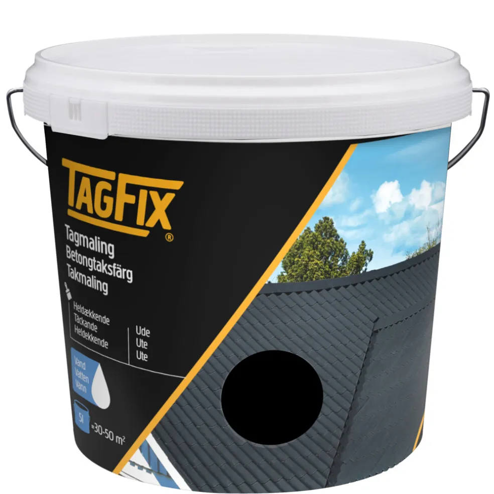 Takfärg Svart 5 L Tagfix