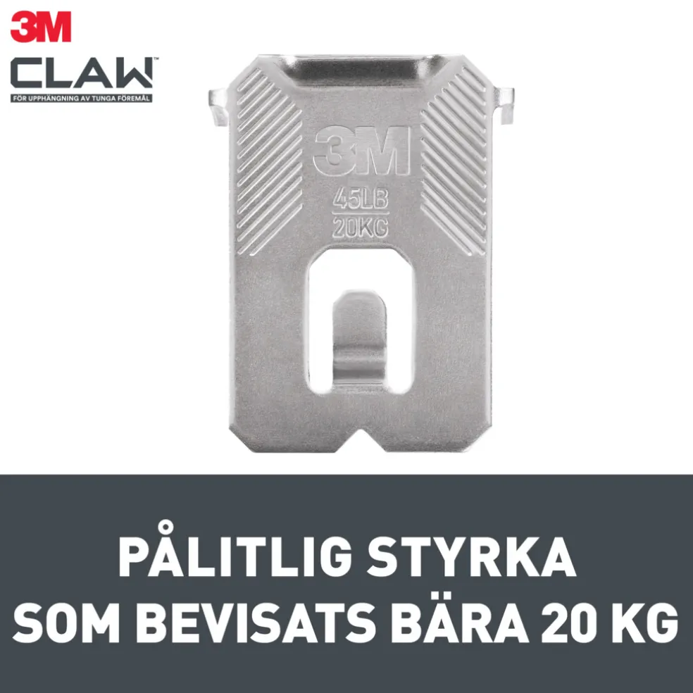 Tavelkrok 3M Claw 20 kg 2-pack