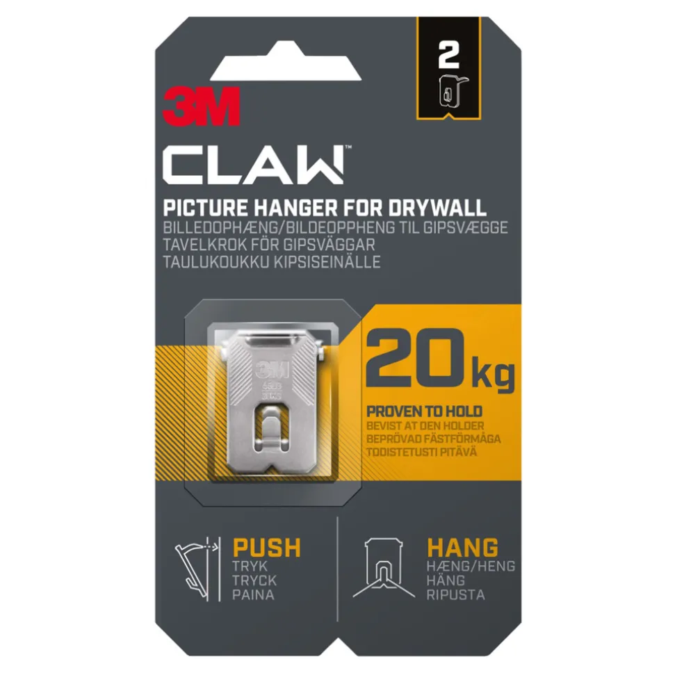 Tavelkrok 3M Claw 20 kg 2-pack