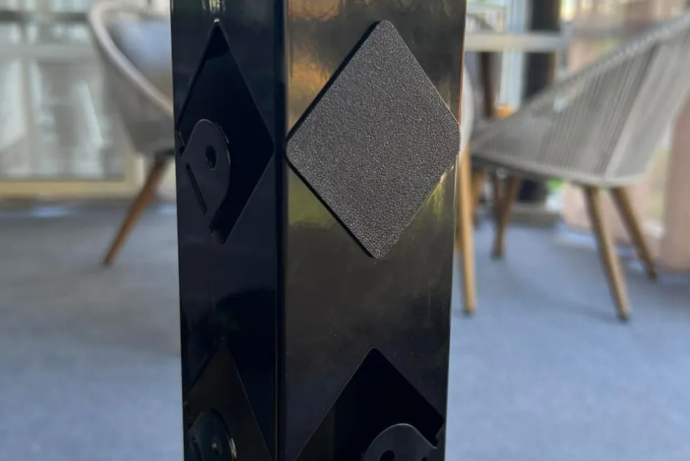 Täcklock t/staketstolpe Svart 50 x 50 mm Steel Design