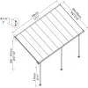 Terrasstak Feria 16,1 m² Antracit Canopia by Palram