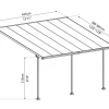 Terrasstak Feria 4 x 4,2 m Antracit Canopia by Palram