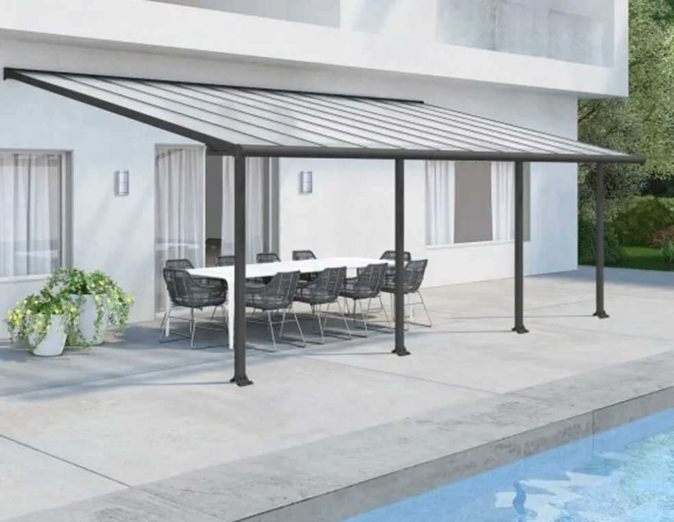 Terrasstak Olympia 21,7 m² Antracit Canopia by Palram