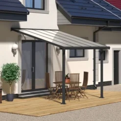 Terrasstak Olympia 9 m² Antracit Canopia by Palram