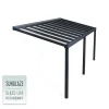 Terrasstak Stockholm 3,4 x 7,4 m Antracit Canopia by Palram