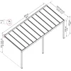 Terrasstak Stockholm 3,4 x 8,1 m Antracit Canopia by Palram