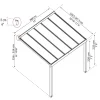Terrasstak Stockholm 3,4 x 3,7 m Antracit Canopia by Palram