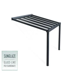 Terrasstak Stockholm 3,4 x 3,7 m Antracit Canopia by Palram