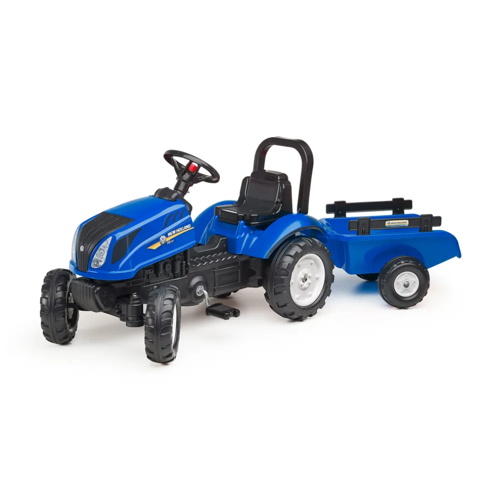 Traktor New Holland m/släp Blå Falk