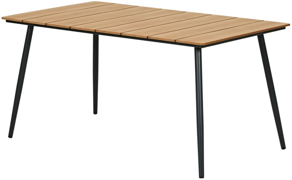Trädgårdsbord Beijing 148 x 85 x 74 cm Svart/Teak Sunlife