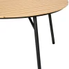 Trädgårdsbord Nebraska Svart/Teak Ø150 cm Sunlife