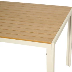 Trädgårdsbord Vermont Sandgrå/Teak 150 x 90 cm Sunlife