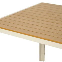 Trädgårdsbord Vermont Sandgrå/Teak 150 x 90 cm Sunlife