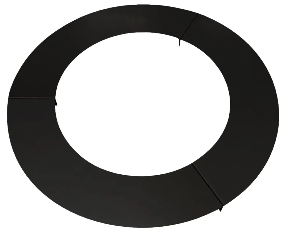 Trädring Stål Galvad Svart Platt Ø60 cm