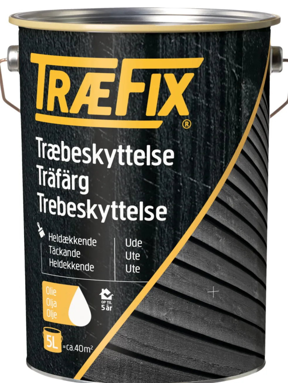 Träfärg Husvit 5 L Træfix