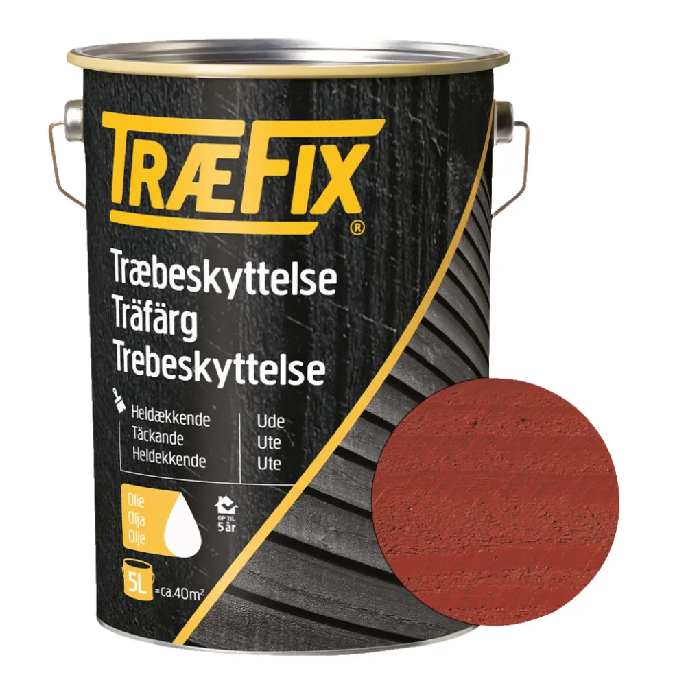 Träfärg Röd 5 L Træfix