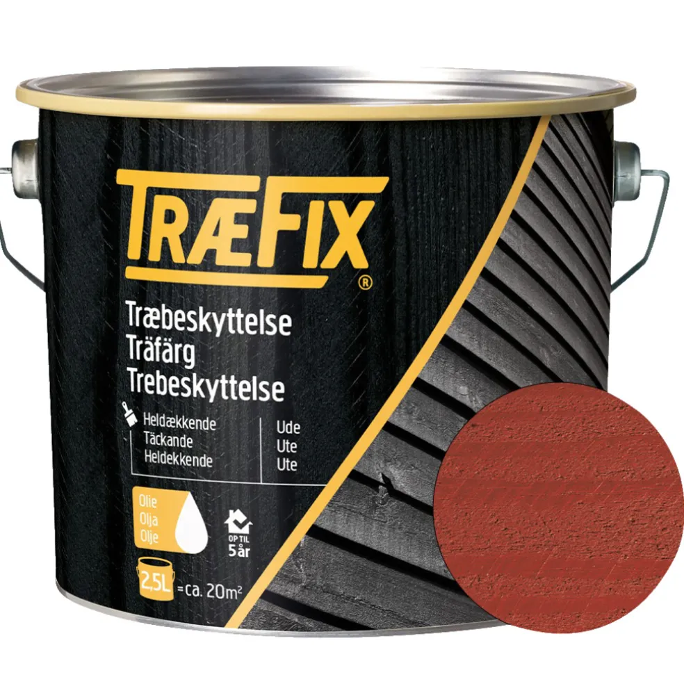 Träfärg Röd 2,5 L Træfix