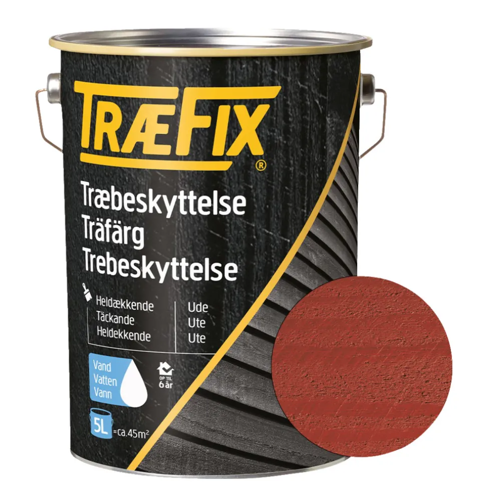 Träfärg Röd 5 L Træfix
