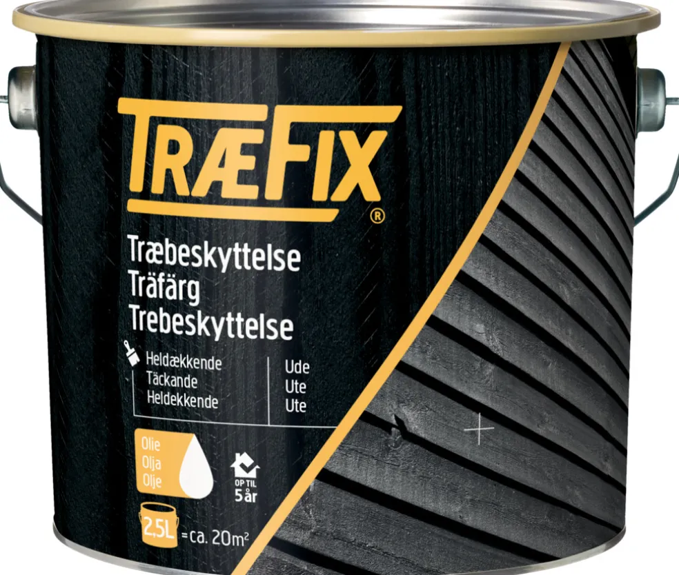 Träfärg Svart 2,5 L Træfix