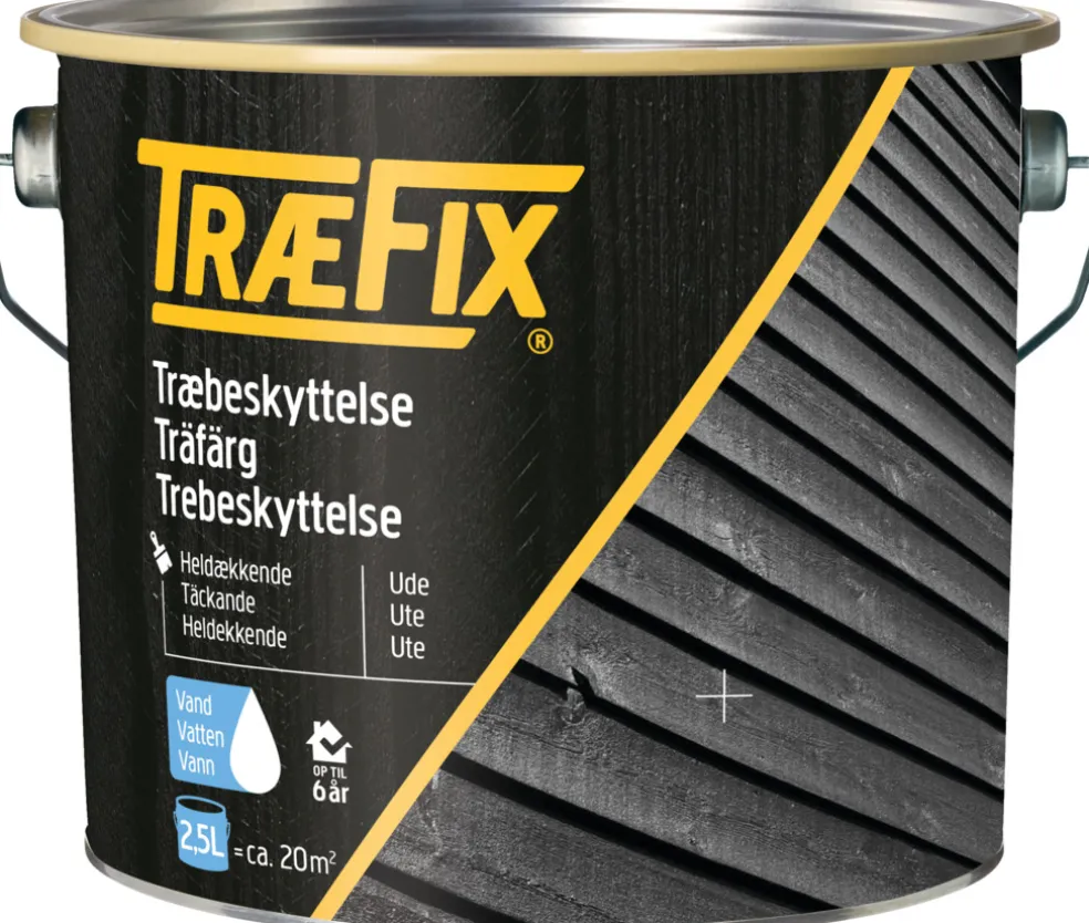 Träfärg Svart 2,5 L Træfix
