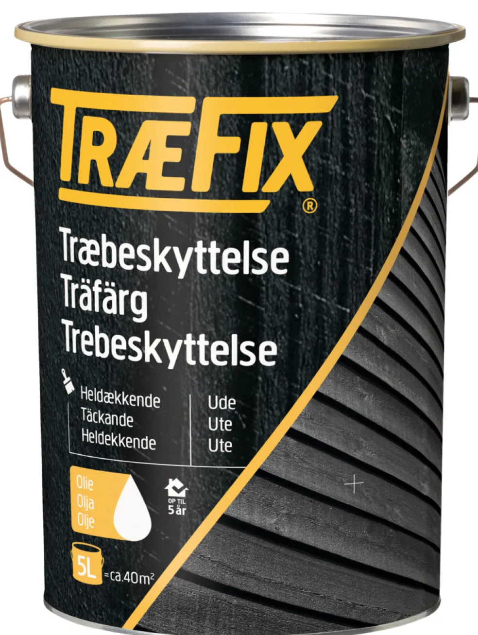 Träfärg Vit 5 L Træfix