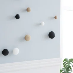 Träknopp Svart Ek Ø90 mm Home>it