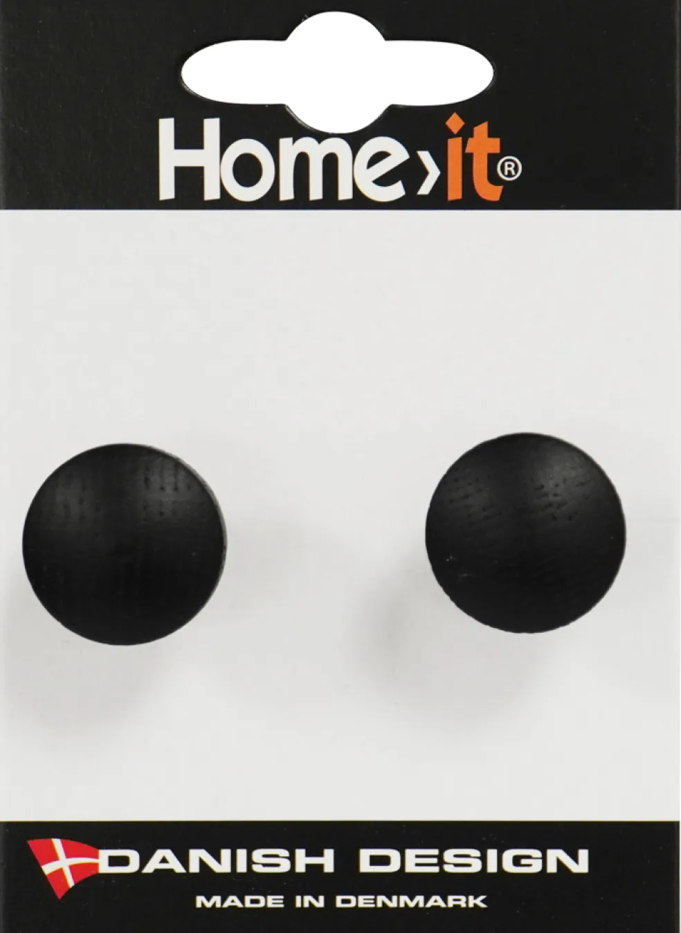 Träknopp Svart Ek Ø25 mm 2-pack Home>it