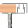 Tröskellist Alu 2 x 30 mm - 1,8 m
