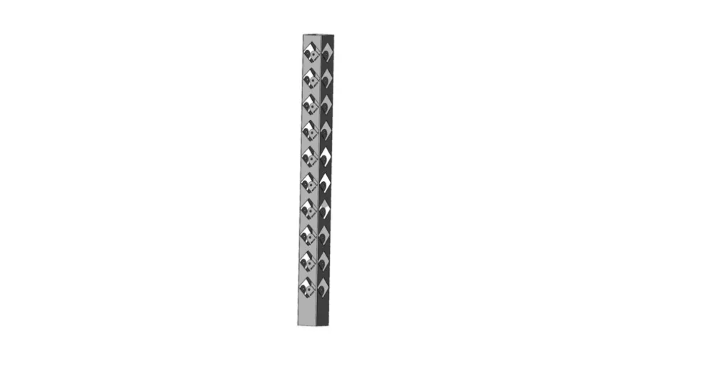 T-stolpe Broken Galvad 890 mm Steel Design