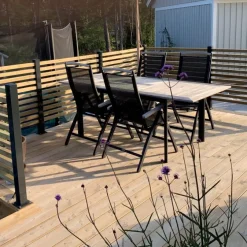 T-stolpe Harstena Svart 1450 mm Steel Design