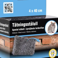 Tätningsstålull Mus & Råtta 4 x 40 cm Silverline