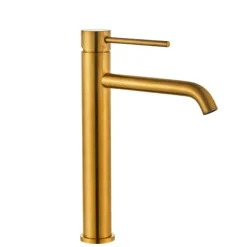 Tvättställsblandare Slim Vinkel Mässing 282 mm